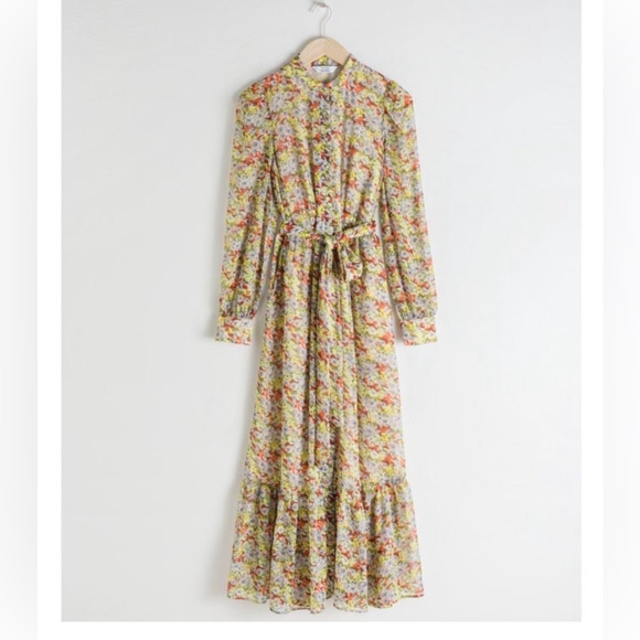 & Other Stories Dresses & Skirts - & Other Stories Floral Ruffled Maxi Dress size 2